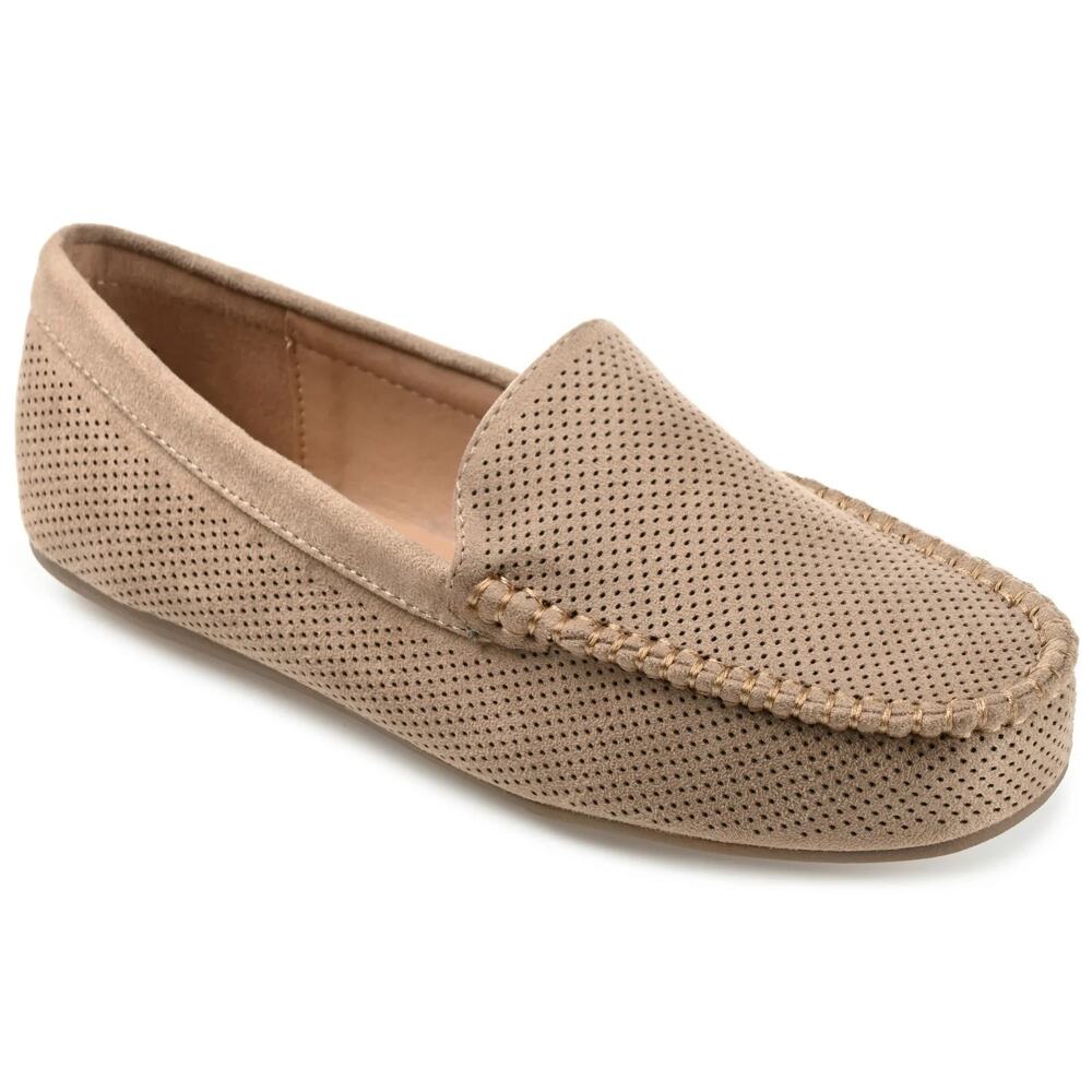 Journee Collection Women's Halsey Comfort Insole Loafer, Taupe Size 6.5M